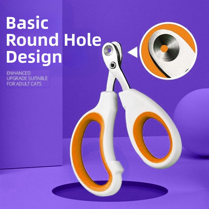 Нокторезачка за котки на едро, малка, слепа, специална нокторезачка за котки за домашни любимци, нокторезачка за начинаещи с кръгла дупка