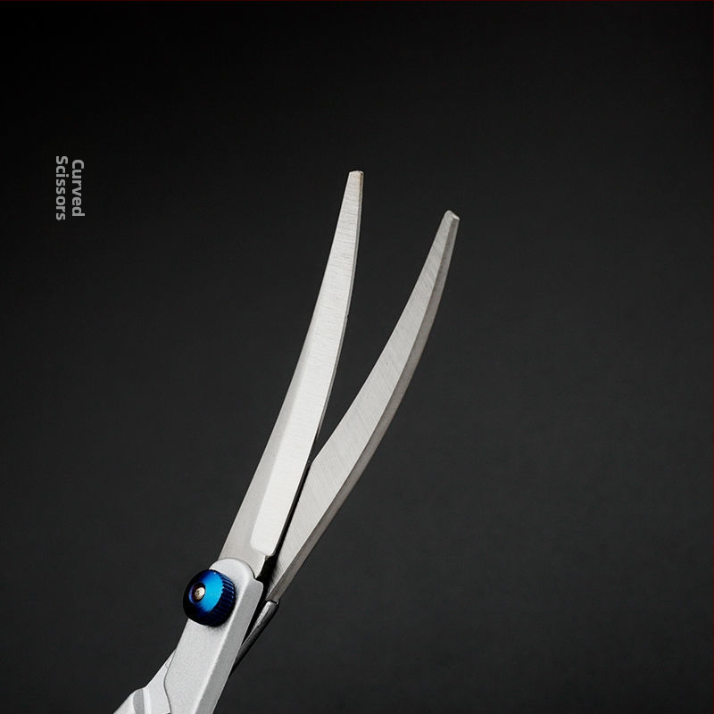 Profesionálne strihacie nožnice z továrne, zakrivené nožnice na psie chlpy, strihanie plyšových zvierat, kadernícke nástroje, kozmetické nástroje, nožnice pre domáce zvieratá