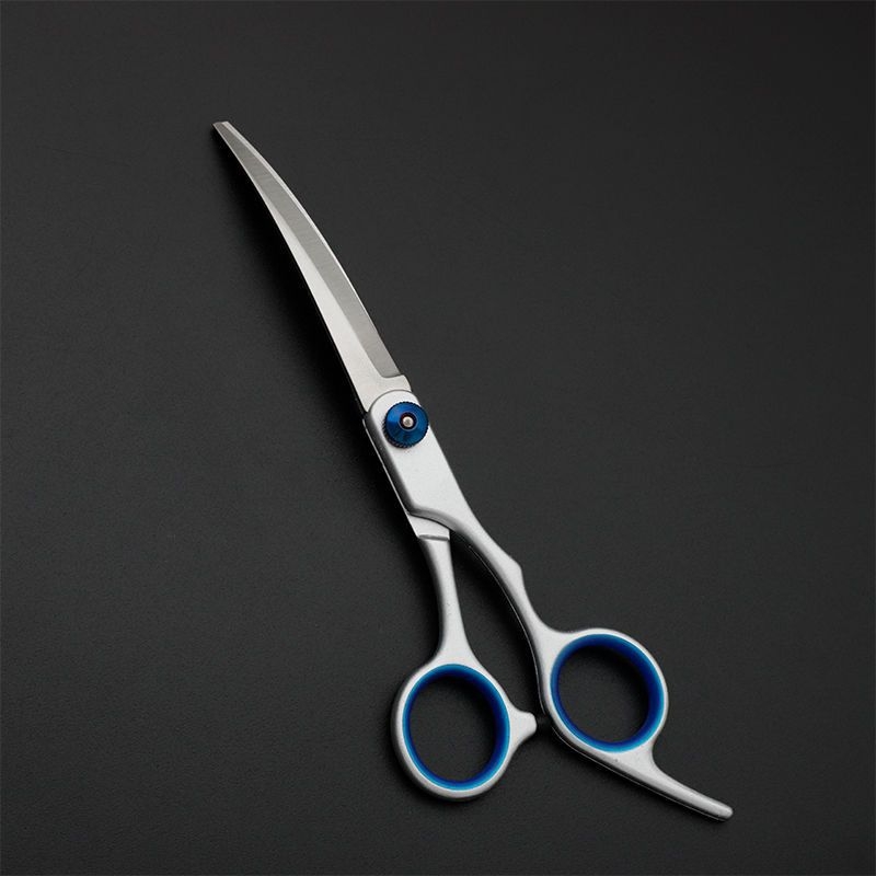 Директни продажби от фабриката Професионални ножици за подстригване на кучешка козина Извити ножици Стрижане на кучешки плюшени мечета Фризьорски инструменти за красота Ножици за домашни любимци
