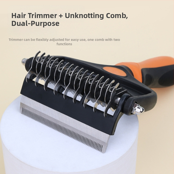 Домашни любимци Многофункционален гребен с отворен възел за кучета и котки, нож за косми, многофункционален гребен за домашни любимци за премахване на плаващи косми