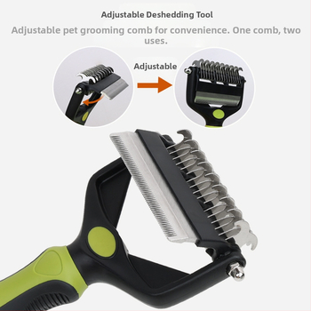 Домашни любимци Многофункционален гребен с отворен възел за кучета и котки, нож за косми, многофункционален гребен за домашни любимци за премахване на плаващи косми