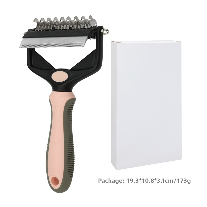 Домашни любимци Многофункционален гребен с отворен възел за кучета и котки, нож за косми, многофункционален гребен за домашни любимци за премахване на плаващи косми