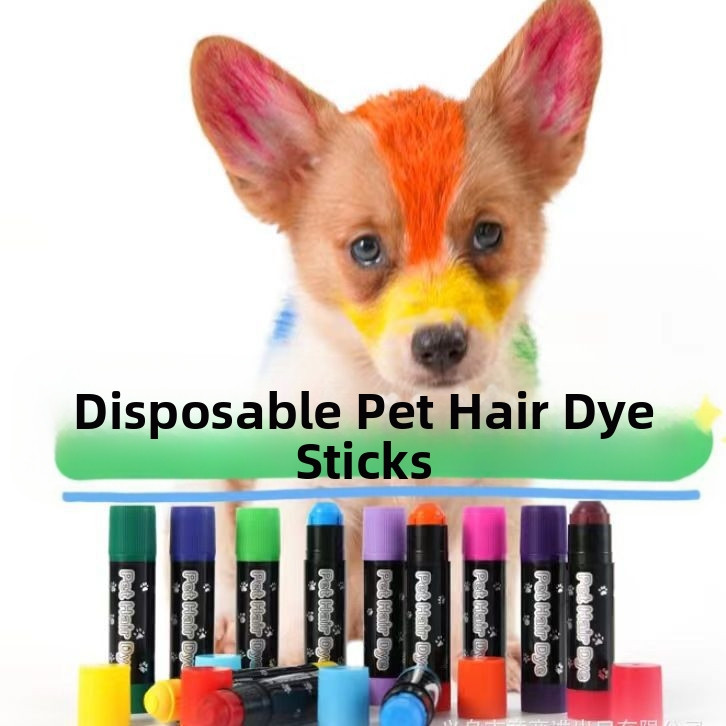 Стик за боядисване на коса за домашни любимци, без нараняване на косата, лесен за почистване, цветен крем за боядисване на коса, боядисване на коса за кучета, ветеринарен маркер, пастел