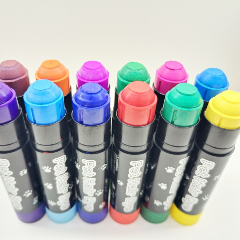 Kisállat szőrfestő stift, nem okoz szőrkárosodást, könnyen tisztítható színes hajfestő krém, kutya szőrfestés, állatorvosi marker zsírkréta