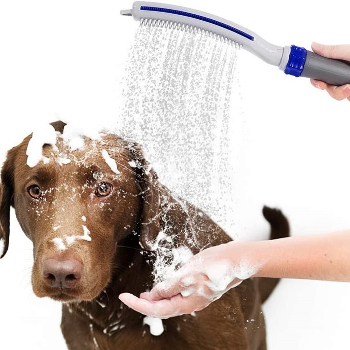 Daugiafunkcis naminių gyvūnėlių maudyklės šukos šunims, reguliuojamas vandens kiekis