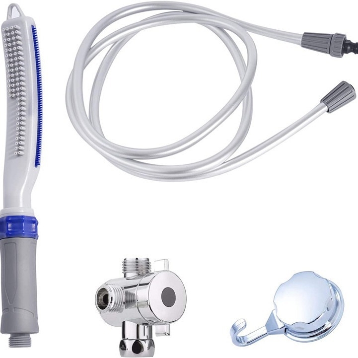 Daugiafunkcis naminių gyvūnėlių maudyklės šukos šunims, reguliuojamas vandens kiekis