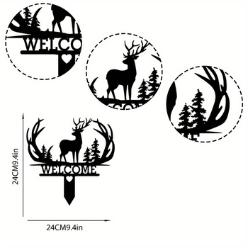 Трансгранична горещо продавана антилопа елен креативен животински силует външна декорация метална градинска вложка желязо изкуство