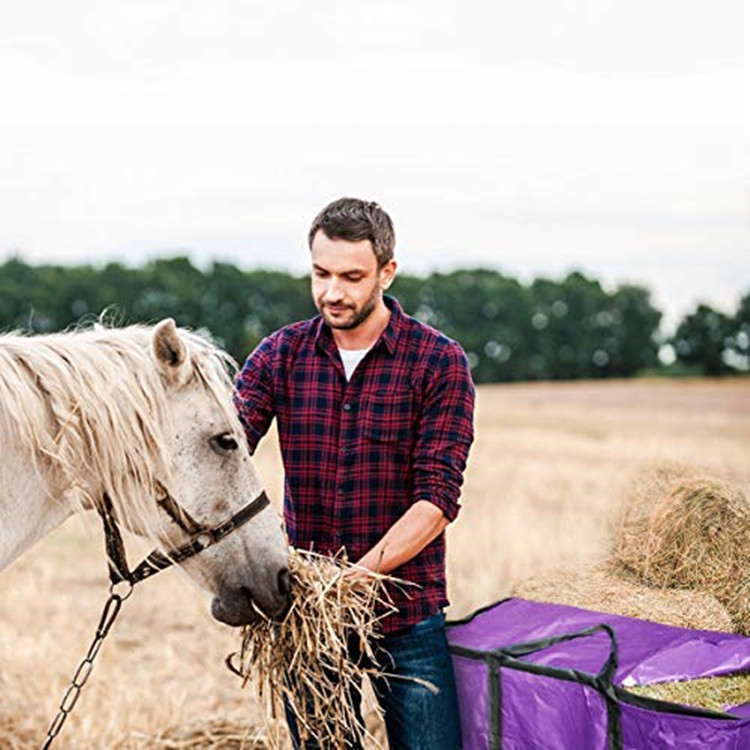 Heinakuivatatud õlgkoti hoiukott hobuse söötmiskott umbrohi heinakott käekott loomade söötmiskott