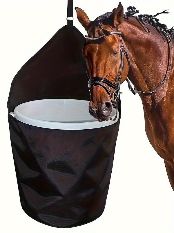 Nejlon utánfutó hordó lóetető akasztózsák körülbelül 5 gallonos ló utánfutó vödör akasztózsák