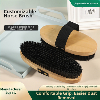 Tehase otsetarne puidust ratsavarustus hobuse lemmiklooma puhastushari kootud vöö käepidemega kingahari tolmuhari hobusehari