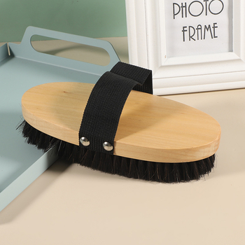 Tehase otsetarne puidust ratsavarustus hobuse lemmiklooma puhastushari kootud vöö käepidemega kingahari tolmuhari hobusehari