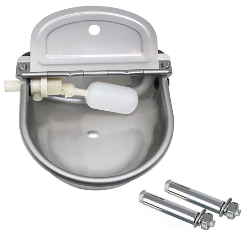 Bol cu apă pentru vaci, pentru reproducere veterinară, mare, din oțel inoxidabil, 80 cm, pachet de țevi de apă, cu bilă plutitoare, bol îngroșat, apă pentru vaci și cai