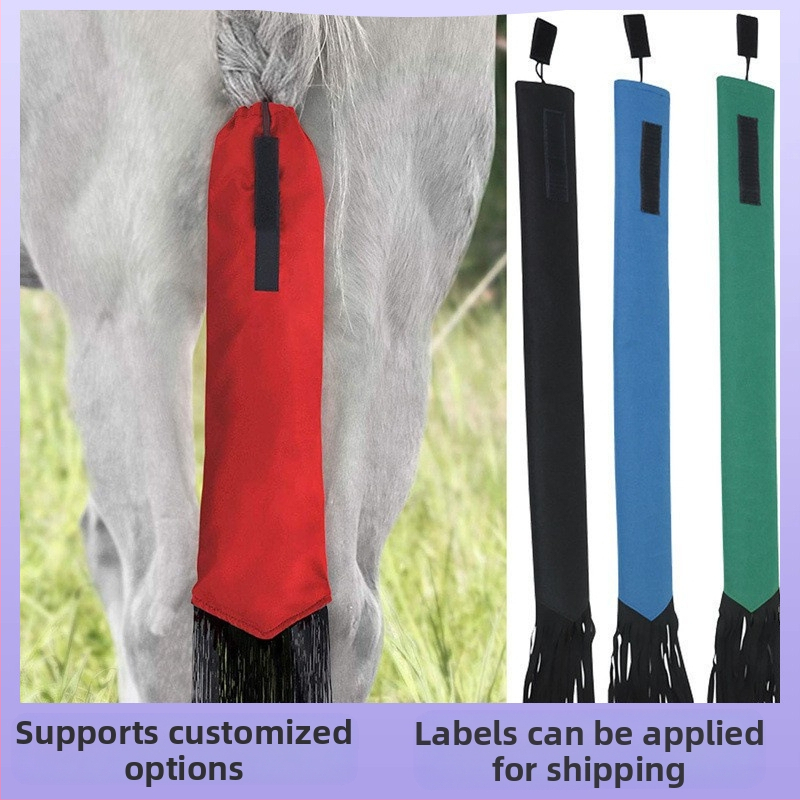 Ecvestru Supplies Cal coadă protecție capac cosmetice geantă de protecție geantă cal coadă frumusețe anti-țânțari mușcătură anti-murdar geantă Tassel