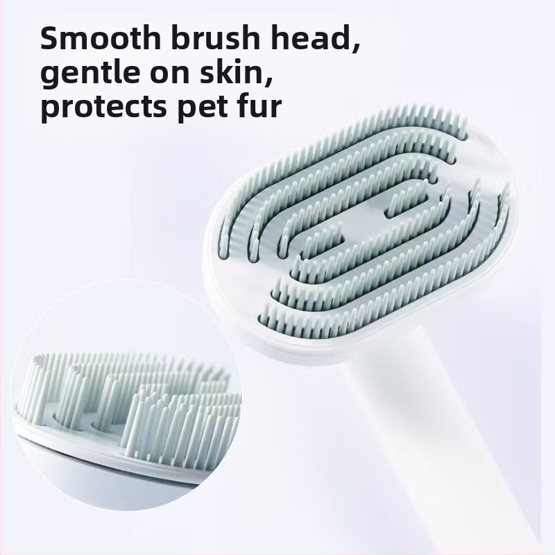 Въртящ се гребен за домашни любимци, интелигентна четка за почистване, премахване на косми, гребен за котки и кучета, пара, против мухи, зареждане, автоматично зареждане на консумативи за домашни любимци