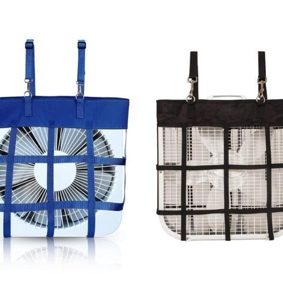Stabila ventilatora atbalsta soma Regulējama zirga ventilatora soma Piekarams zirga ventilators Ērta elektriskā ventilatora piekaramā soma