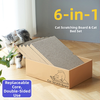 Prekogranična vruća crtana ploča za grebanje od valovitog papira za mačke, ploča za grebanje, odijelo za praktičnu rupu, igračka za mačke za zaštitu okoliša