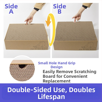 Prekogranična vruća crtana ploča za grebanje od valovitog papira za mačke, ploča za grebanje, odijelo za praktičnu rupu, igračka za mačke za zaštitu okoliša