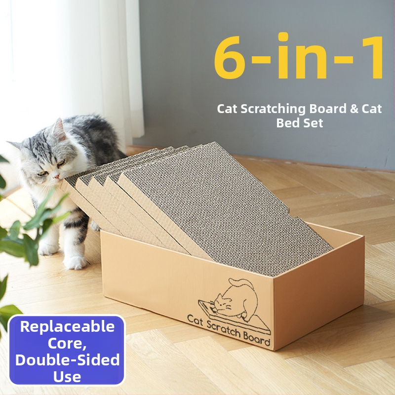 Prekogranična vruća crtana ploča za grebanje od valovitog papira za mačke, ploča za grebanje, odijelo za praktičnu rupu, igračka za mačke za zaštitu okoliša