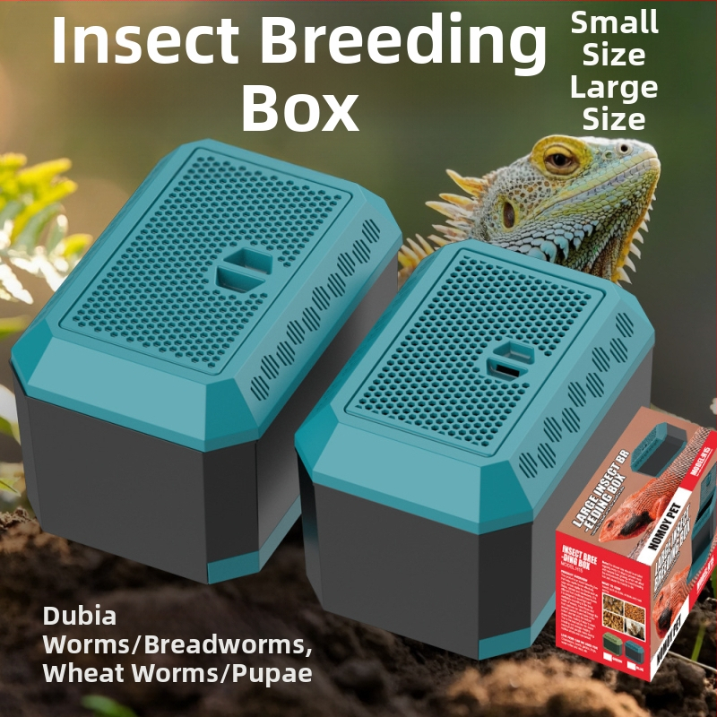 Хлебна буболечка Dubya Lizard копринена буба Pupa Palace Flip дишащ воден басейн чекмедже за катерене светлоустойчива кутия за хранене на насекоми