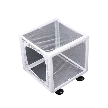 Изолационна мрежа за люпене на аквариум, изолационна мрежа за вода в аквариума, кутия за изолация на малки рибки, кутия за размножаване на аквариум със смукател