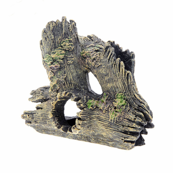 Търговия на едро от смола занаяти декорация аквариум кристал скариди бягство къща развъдник къща корен дърво мивка дървена къща куха дупка дърво