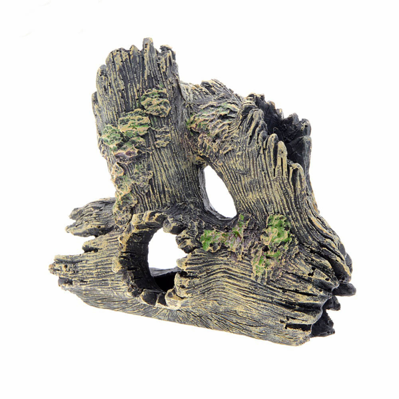 Търговия на едро от смола занаяти декорация аквариум кристал скариди бягство къща развъдник къща корен дърво мивка дървена къща куха дупка дърво