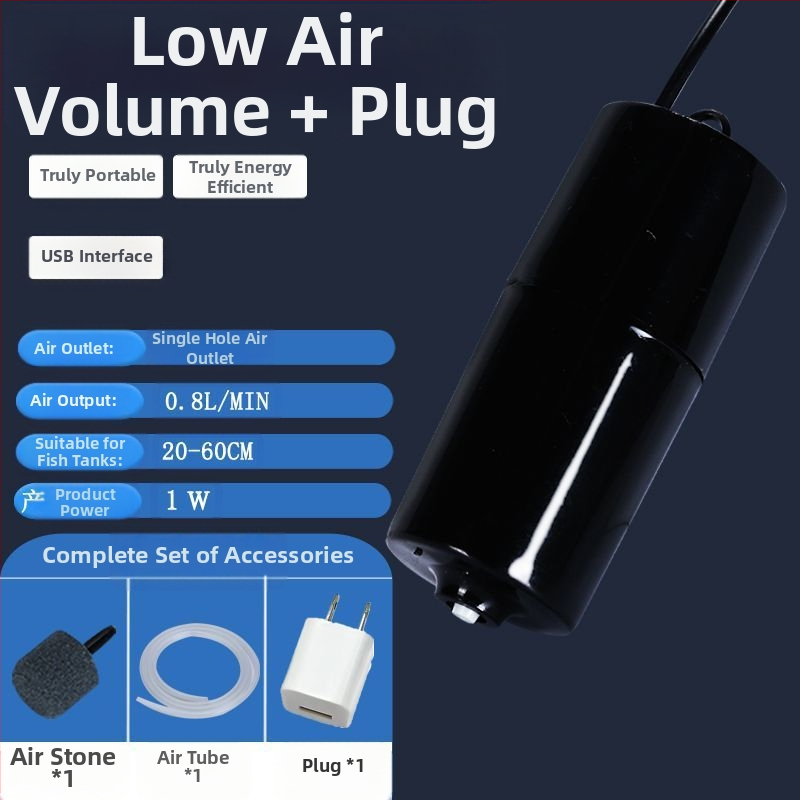 Akvariumo deguonies pompa buitiniam akvariumo deguonies pompai įkrauti, nutildyti deguonies pompą žvejybai, mažą deguonies pompą