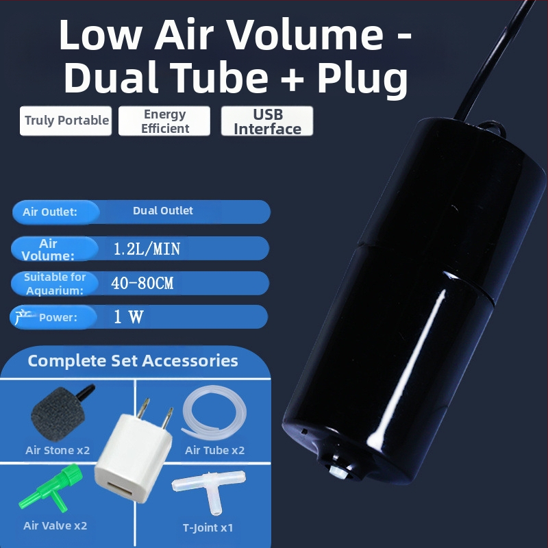 Akvariumo deguonies pompa buitiniam akvariumo deguonies pompai įkrauti, nutildyti deguonies pompą žvejybai, mažą deguonies pompą