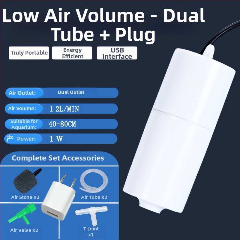 Akvariumo deguonies pompa buitiniam akvariumo deguonies pompai įkrauti, nutildyti deguonies pompą žvejybai, mažą deguonies pompą