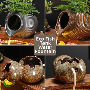 Κυκλοφορούν ρέον νερό υλικό πήλινου δοχείου αρχαία ιχθυοκαλλιέργεια ενυδρείο στολίδια τοπίου λίμνη ψαριών φίλτρο κάθετη αυλή αντίκα