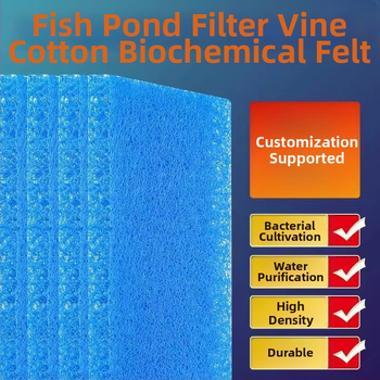 Kalatiigi filter rotangist puuvillane sinine biokeemiline vilt biokeemiline puuvillane tiigi akvaariumi kalatiigi bakterite filtrimaterjal