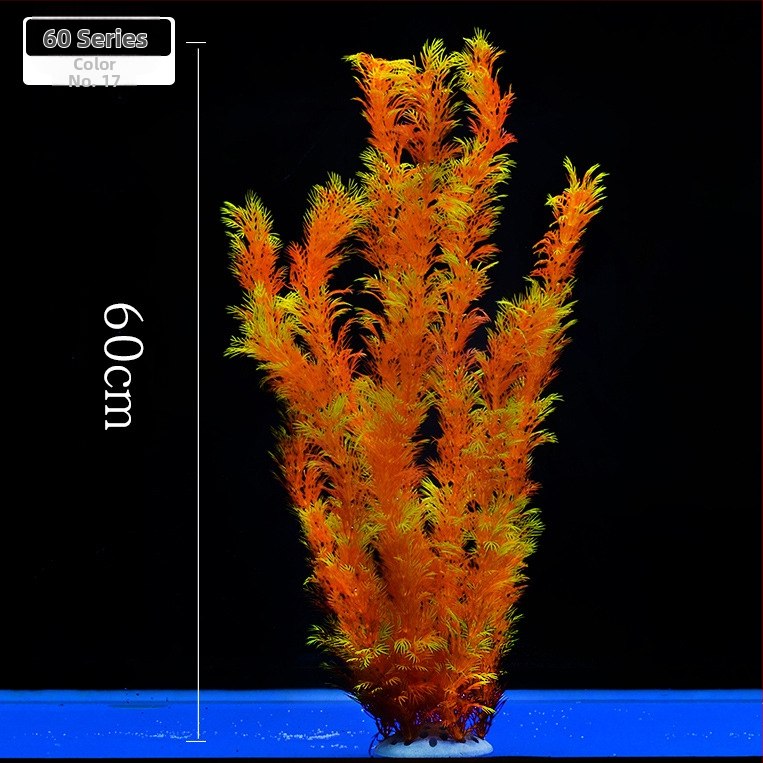 Akvaariumi dekoratiivne veemuru akvaariumi maastikukomplekt pehme veemuru plastmuru tagantvaade suur kõrge roheline muru