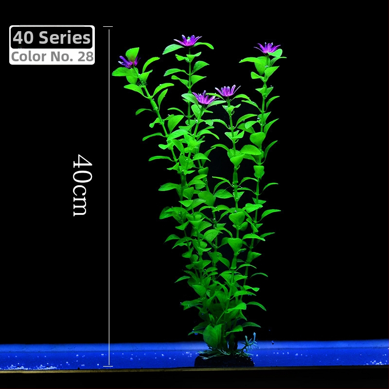 Akvaariumi dekoratiivne veemuru akvaariumi maastikukomplekt pehme veemuru plastmuru tagantvaade suur kõrge roheline muru