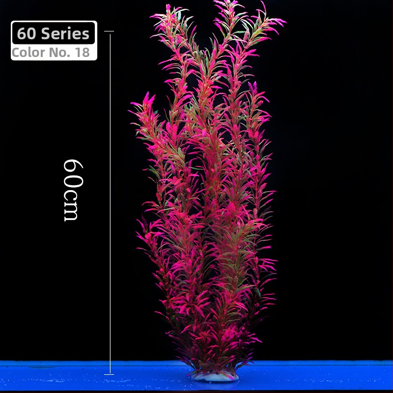 Akvaariumi dekoratiivne veemuru akvaariumi maastikukomplekt pehme veemuru plastmuru tagantvaade suur kõrge roheline muru