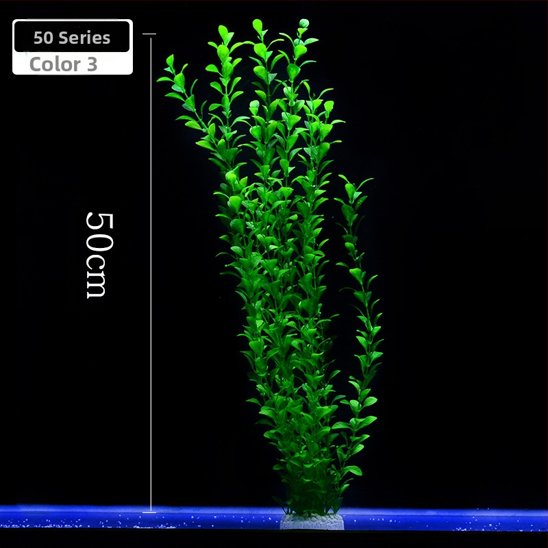 Akvaariumi dekoratiivne veemuru akvaariumi maastikukomplekt pehme veemuru plastmuru tagantvaade suur kõrge roheline muru