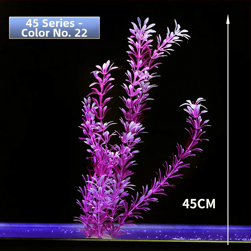 Akvaariumi dekoratiivne veemuru akvaariumi maastikukomplekt pehme veemuru plastmuru tagantvaade suur kõrge roheline muru