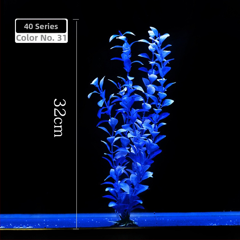 Akvaariumi dekoratiivne veemuru akvaariumi maastikukomplekt pehme veemuru plastmuru tagantvaade suur kõrge roheline muru