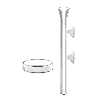 Žuvų maisto akvariumo tiektuvas, akrilinis, mažas fiksuoto taško maitinimo vamzdelis, skęstantis, apsaugantis nuo dreifo, žuvų maisto vamzdelis