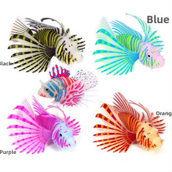 Akvaariumi haljastuskaunistused akvaariumi tootjad ekspordivad silikoonmaterjalist helendavat simulatsioonivärvi lõvikala hulgimüüki