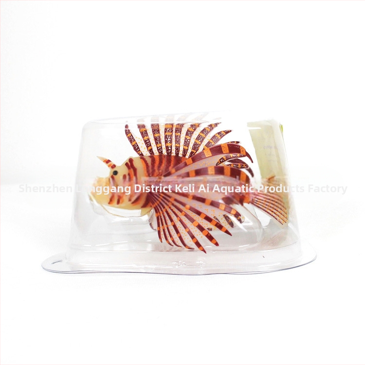 Akvaariumi haljastuskaunistused akvaariumi tootjad ekspordivad silikoonmaterjalist helendavat simulatsioonivärvi lõvikala hulgimüüki