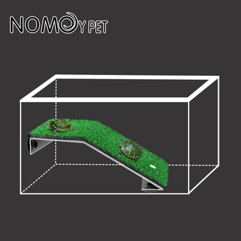 nomo nomo akrüülist ujuvsaare peesitamisplatvorm kahepaikse kilpkonna paak kilpkonna ronimisredel päikese selja simulatsioon muru maastik