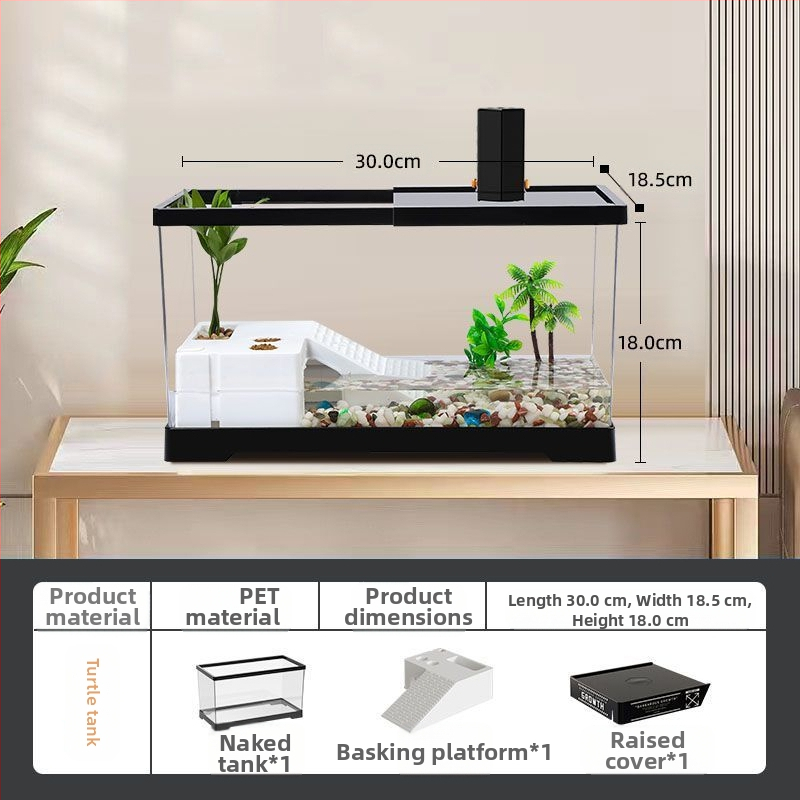 Vėžlių dėžė su džiovinimo stalu, dydis: Braziliško vėžlio „Aquiland“ buitinis plastikinis vėžlių bakelis, specialus ekologiškas bakelis vėžliams auginti.