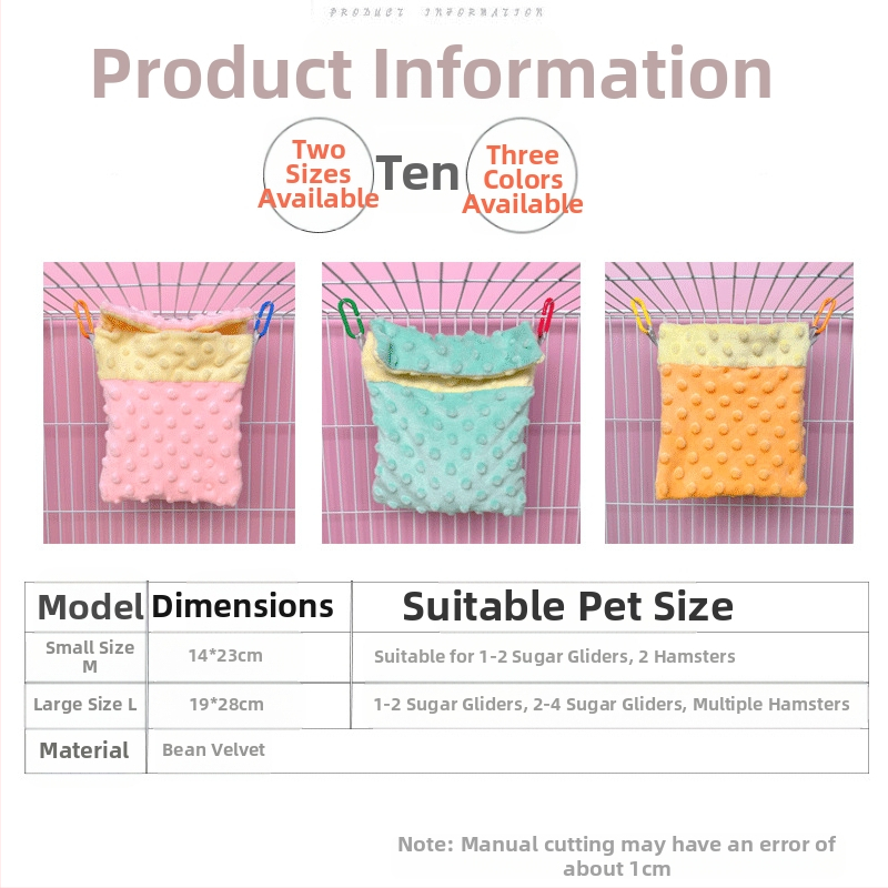 Vară subțire sac de dormit hamster floare ramură șoarece bumbac cuib agățat cuib arici miere Kanga nevăstuică cald cuib provizii