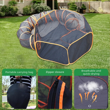 Πτυσσόμενη φωλιά γάτας, κλειστή σήραγγα γάτας, φορητή φωλιά σκύλου, σετ σκηνής κατοικίδιων από ατσάλινο σύρμα, σε απόθεμα