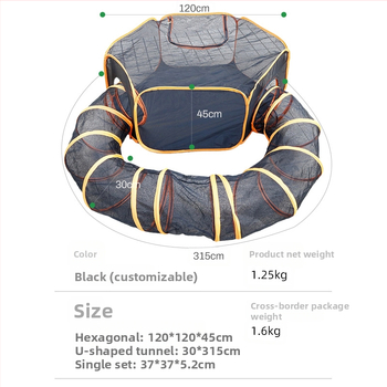 Πτυσσόμενη φωλιά γάτας, κλειστή σήραγγα γάτας, φορητή φωλιά σκύλου, σετ σκηνής κατοικίδιων από ατσάλινο σύρμα, σε απόθεμα