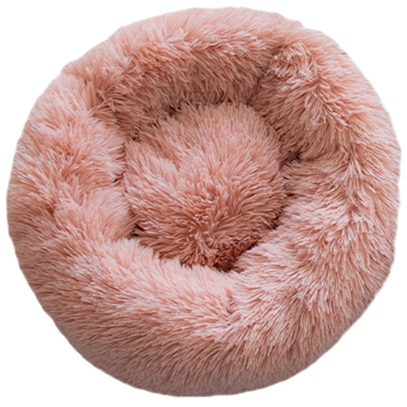 Plasă lungă de pluș, rotundă roșie, pentru pisici, cușcă pentru câini, pentru toamnă și iarnă, saltea caldă, Teddy Corgi, pat pentru câini, articole pentru animale de companie, en-gros