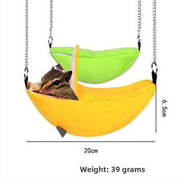 Mažas žiurkėno banano formos medvilninis lizdas, šiltas pakabinamas hamakas-pakabinamas lizdas žiemai, mėnulio formos valties formos pakabinama sūpynės lova