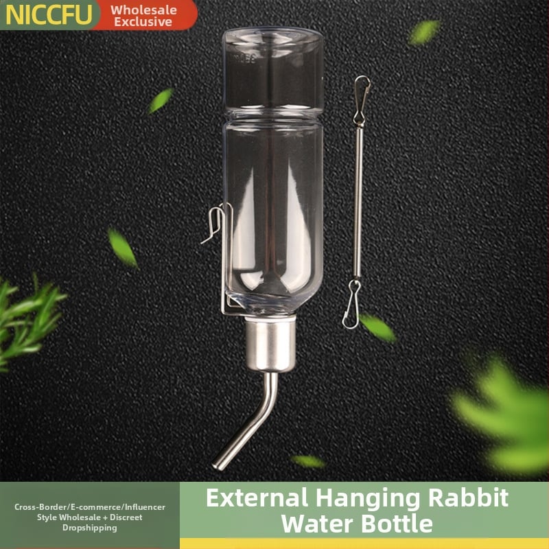 NC Rabbit Kettle 350ml Šinšillas jūrascūciņu dzeramā ūdens pudele kāmja dzeramā ūdens pudele dzeramā ūdens pudele nerūsējošā tērauda lodīte