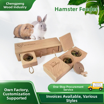 Medinis žiurkėnų tiektuvas, paslėpta užkandžių lėkštė, medžio masyvo žiurkėnų maisto žaislų tiektuvas, tarpvalstybinis specialus tiekimas