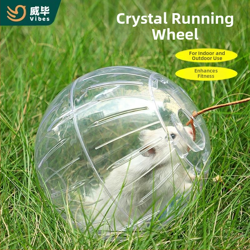 Кристална топка за бягане с хамстер, бягащо колело, ролка, Златна мечка, катерица, торбичка с мед, прозрачна външна лента, спортна топка, ходеща мишка, артефакт